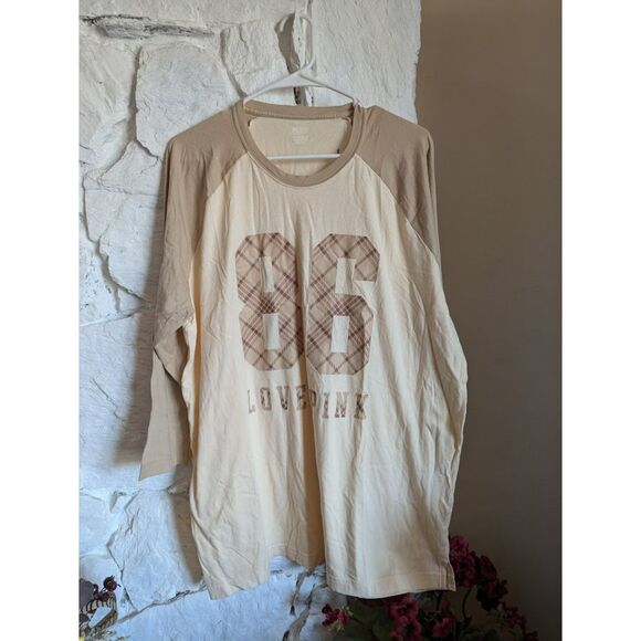 PINK Victoria's Secret Raglan Baseball Tee Long Sleeve - Picture 1 of 1